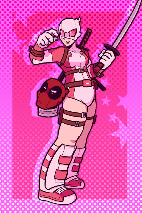 Lollipop Gwenpool fanart