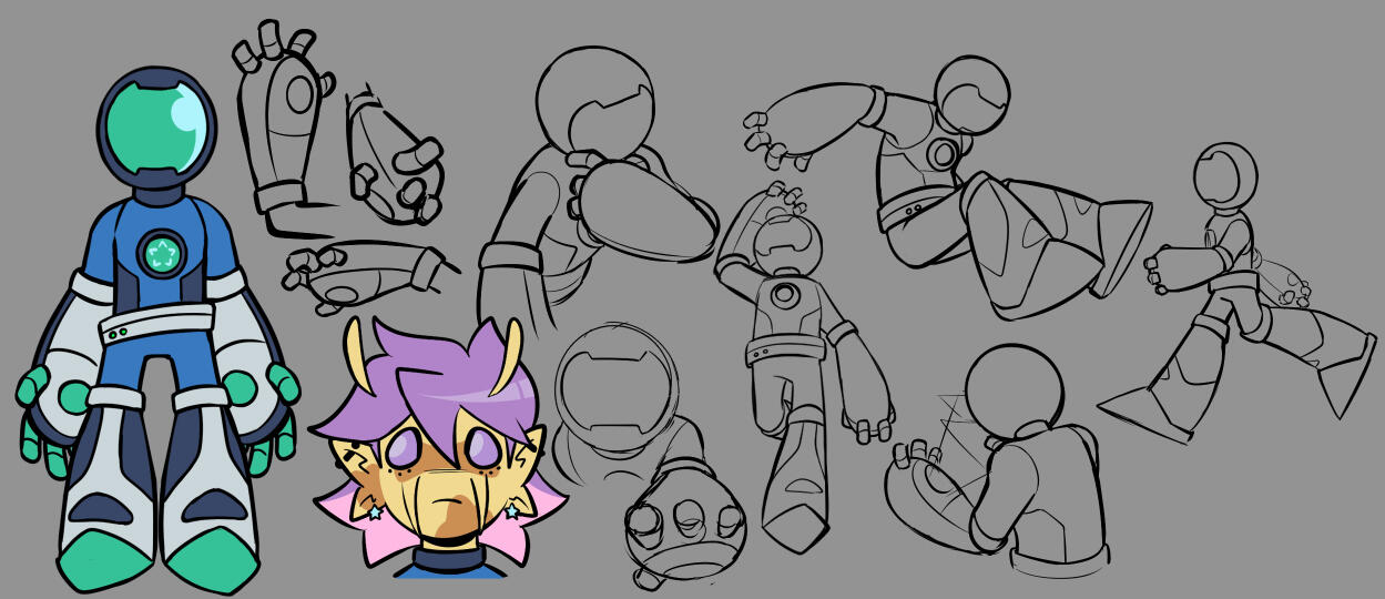 Alien character design for university animation