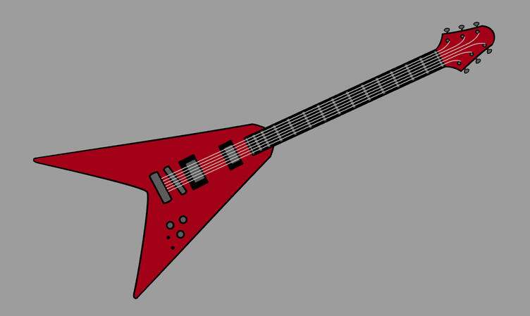 Zack's Gibson 70s Flying V (Custon cherry red)